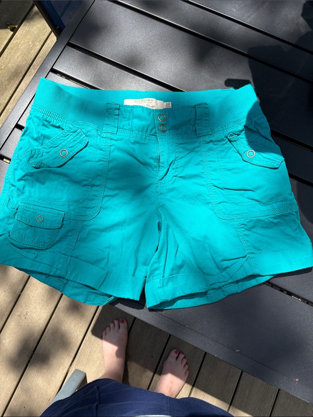 Sonoma life +style turquoise modern for shorts. Size 10